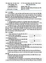 Kỳ thi học sinh giỏi cấp tỉnh THCS môn Sinh học - Năm học 2021-2022 - Sở GD&ĐT Quảng Nam (Có hướng dẫn chấm)
